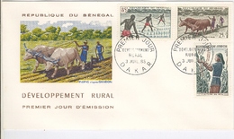 Enveloppe Premier Jour  Développement Rural  3  Juillet 1965  DAKAR- République Du  Sénégal - Agriculture