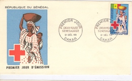 Enveloppe Premier Jour  Croix Rouge Sénégalaise  DAKAR- République Du  Sénégal - Croix-Rouge