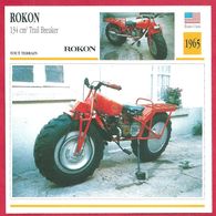 Rokon 134 Cm3 Trail Breaker. Moto Tout Terrain. 1965. Etats Unis. Le Deux Roues Motrices Des Cow-boys. - Deportes