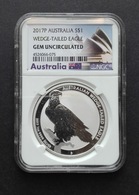 Australia, Wedge Tailed Eagle 1 Oz 2017 Silver 999 Pure In SLAB GEM BU NGC - 1 Oncia Argento Puro Bullion Perth Min - Münz- Und Jahressets