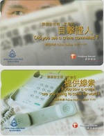 Hong Kong - Set Of 2 Phone Cards, Police, Used - Hongkong
