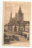 Cp , Automobile ,  61 ,  L'AIGLE ,  église Et Place SAINT MARTIN ,  écrite 1935 ,ed. Artaud - Turismo