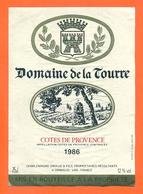 étiquette Vin Cotes De Provence Domaine De La Tourre 1986 Giraud à Grimaud - 75cl - Pink Wines