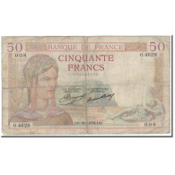 France, 50 Francs, 50 F 1934-1940 ''Cérès'', 1936-06-18, B, Fayette:17.27 - 50 F 1934-1940 ''Cérès''