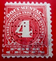 Documentaly Internal Stamp United States Of America USA-Perforés Perforé Perforés Perfin Perfins Perforated Perforation - Perfins