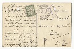 Carte Postale De Bayonne Pour Puteaux - 1912 - Taxée à 20 Cts - 2 Perforations - 1859-1959 Briefe & Dokumente