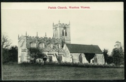 Ref 1231 - 1912 Postcard - Parish Church Wootton Wawen Warwickshire - Topical Message From Stratford On Avon - Andere & Zonder Classificatie