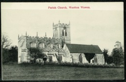 Ref 1231 - 1912 Postcard - Parish Church Wootton Wawen Warwickshire - Topical Message From Stratford On Avon - Autres & Non Classés
