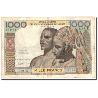 Billet, West African States, 1000 Francs, Undated (1960), KM:703Kg, TB+ - West-Afrikaanse Staten