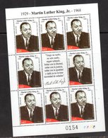 URUGUAY, 2018, MNH, MARTIN LUTHER KING, SHEETLET OF 8v+TAB - Martin Luther King