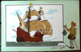 Voir Et Savoir Par Hergé - MARINE - Origine A 1700 - Série 8 - N°31. Dargaud - 12,5 X 19,5 Cm. (photo Contractuelle) - Chromo's