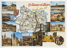 {78599} 71 Saône Et Loire , Carte Et Multivues ; Cluny , Charolles , Le Creusot , Macon , Tournus , Paray Le Monial - Cartes Géographiques