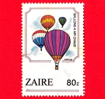 ZAIRE - Usato - 1984 - Palloni Aerostatici - Mongolfiere - Ballons A Air Chaud - 80 - Usados