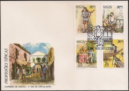 Macau Macao Chine FDC 1990 - Profissões Tipicas - Traditional Occupations - MNH/Neuf - FDC