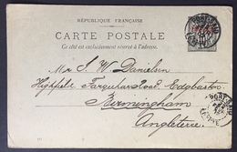 Lettre Entier Postal Port Said 10c Noir Obl Dateur Port Said /Egypte Pour L'Angleterre TTB - Brieven En Documenten