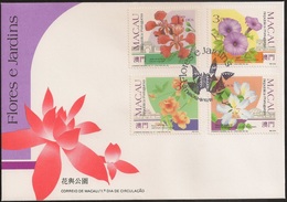 Macau Macao Chine FDC 1991 - Flores E Jardins - Flowers And Gardens - MNH/Neuf - FDC