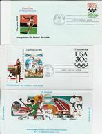 USA Air Mail Stationery FDC UC52+ UC57 - Olympic Games - 1961-80