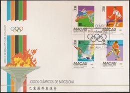 Macau Macao Chine FDC 1992 - Jogos Olimpicos De Barcelona - Olympic Games - Barcelona, Spain - MNH/Neuf - FDC