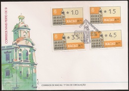 Macau Macao Chine FDC 1993 - Correios Mais Perto De Si - Etiquetas - Post Office Closer To You - Labels - MNH/Neuf - FDC