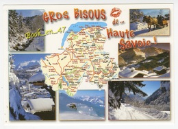 {78623} 74 Gros Bisous De Haute Savoie , Carte Et Multivues ; Divers Aspects - Cartes Géographiques