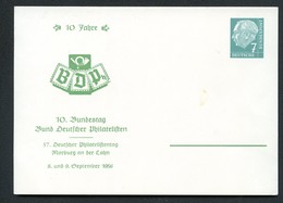 Bund PP6 D2/003 BUNDESTAG DEUTSCHER PHILATELISTEN Marburg 1956  NGK 12,00€ - Cartes Postales Privées - Neuves