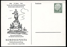 Bund PP7 D2/002a BÜRGERMEISTER-SMIDT-DENKMAL BREMERHAVEN 1961  NGK 10,00€ - Privatpostkarten - Ungebraucht