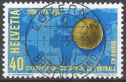 Schweiz Suisse 1954: Fussball-WM 1954: Zu 319 Mi 596 Yv 547 Mit Zentral-Stempel LUZERN 19.XI.54 (Zu CHF 6.00 ++) - 1954 – Schweiz