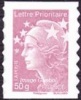 France Autoadhésif ** N°  594 Ou 4569B - Marianne De Beaujard 50 Grammes Prio Vieux Rose - Unused Stamps