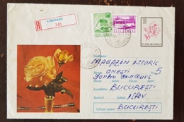 ROUMANIE Roses, Rose, Rosa, Entier Postal émis En 1971 . Ayant Voyagé Pour BUCAREST - Rose