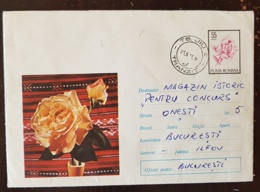 ROUMANIE Roses, Rose, Rosa, Entier Postal émis En 1971 Ayant Voyagé Pour Bucarest (3) - Rose