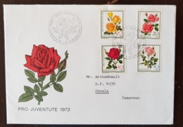 SUISSE Roses, Rose, Rosa,Yvert N° 1042/45 FDC Premier Jour. - Rosas