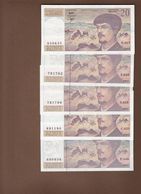 F 66   LOT  DE5 BILLETS DEBUSSY NEUF C 125 € - 20 F 1980-1997 ''Debussy''