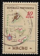 Macau Macao – 1956 Maps 10 Avos Used Stamp - Gebruikt