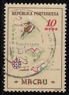 Macau Macao – 1956 Maps 10 Avos Used Stamp - Used Stamps