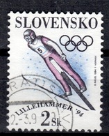SK+ Slowakei 1994 Mi 187-88 Olympische Spiele Lillehammer, Jahr Der Familie - Usados