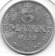 3 Mark Alu 1922 - 3 Marcos & 3 Reichsmark