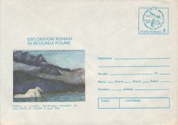 POLAR EXPLORERS, BAZIL ASSAN, SPITSBERGEN ISLAND, COVER STATIONERY, ENTIER POSTAL, 1984, ROMANIA - Explorateurs & Célébrités Polaires