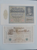 GERMANIE  LOT 2 BILLETS   P 72 1922 N  P 44  1960 C - 10000 Mark