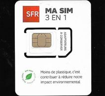 France - SFR - Ma SIM 3 EN 1 (White Mini Card) - GSM SIM2 Mini, Mint - Altri & Non Classificati