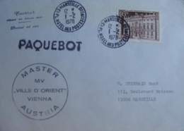 A195 - ✉️ - POSTE MARITIME - CàD : MARSEILLE PLACE HOTEL DES POSTES - CACHET LINEAIRE PAQUEBOT - PAQUEBOT AUTRICHIEN - Correo Marítimo