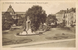 Belgique - Tournai - Place Crombez Et Monument Bara Et La Gare - Tournai