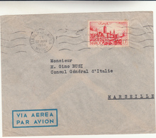 Marocco, Tangeri To Marseille. Cover 1950 - Covers & Documents