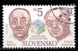 SK+ Slowakei 2000 Mi 365 366 Mathematik, Basketball - Used Stamps