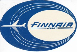 ANTIGUA ETIQUETA DE LA COMPAÑIA AEREA FINNAIR  (AVION-PLANE) - Aufklebschilder Und Gepäckbeschriftung