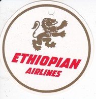 ANTIGUA ETIQUETA DE LA COMPAÑIA AEREA ETHIOPIAN AIRLINES  (AVION-PLANE) - Aufklebschilder Und Gepäckbeschriftung
