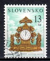 SK+ Slowakei 2001 Mi 385-86 Kaminuhr, Blaho - Used Stamps