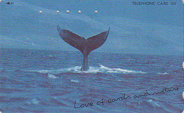 Télécarte Japon / 110-011 - ANIMAL - BALEINE - WHALE Japan Phonecard - WAL TK - BALLENA / Queue - 362 - Delfines