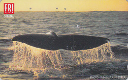 Télécarte Japon  110-011 - ANIMAL - BALEINE / FRI SPECIAL - WHALE Japan Phonecard - WAL TK - BALLENA / Queue - 365 - Dolphins