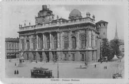 1494 "TORINO - PALAZZO MADAMA -2 TRAM " CART. POST. ANIMATA ORIG. SPED. - Palazzo Madama