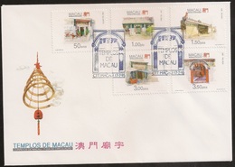 Macau Macao Chine FDC 1995 - Templos De Macau - Temples - MNH/Neuf - FDC